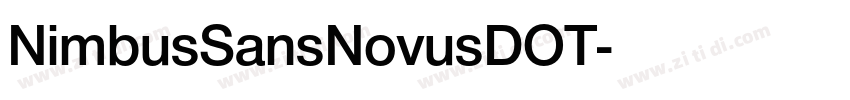NimbusSansNovusDOT字体转换