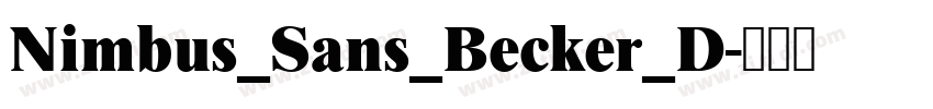 Nimbus_Sans_Becker_D字体转换
