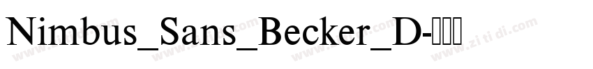 Nimbus_Sans_Becker_D字体转换