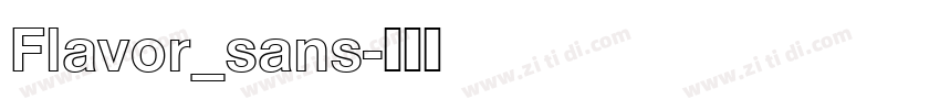 Flavor_sans字体转换