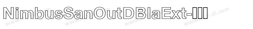 NimbusSanOutDBlaExt字体转换