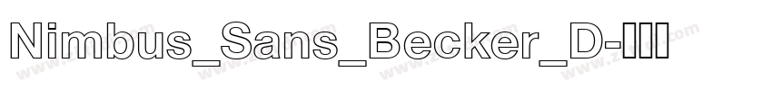 Nimbus_Sans_Becker_D字体转换