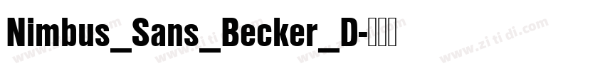 Nimbus_Sans_Becker_D字体转换