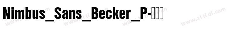 Nimbus_Sans_Becker_P字体转换