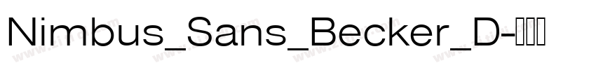 Nimbus_Sans_Becker_D字体转换