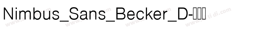 Nimbus_Sans_Becker_D字体转换