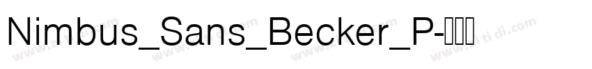 Nimbus_Sans_Becker_P字体转换