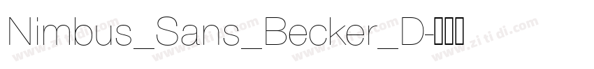 Nimbus_Sans_Becker_D字体转换