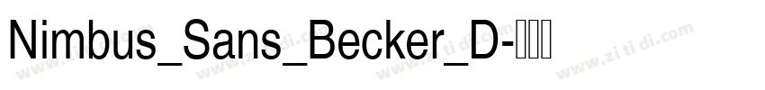 Nimbus_Sans_Becker_D字体转换