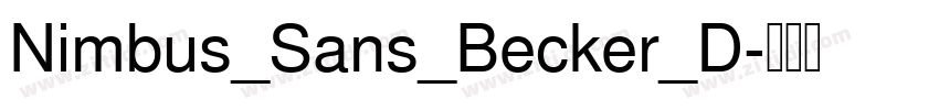 Nimbus_Sans_Becker_D字体转换