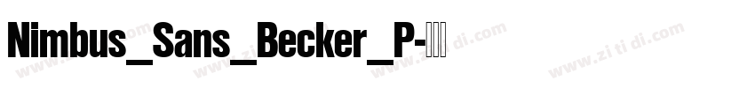 Nimbus_Sans_Becker_P字体转换