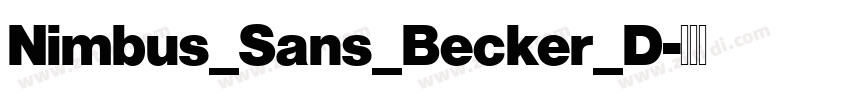 Nimbus_Sans_Becker_D字体转换