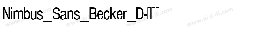 Nimbus_Sans_Becker_D字体转换