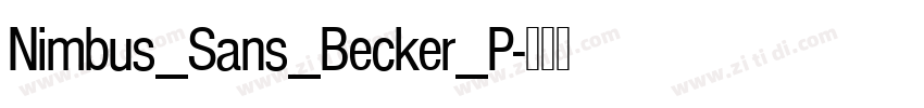 Nimbus_Sans_Becker_P字体转换