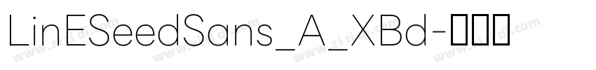 LinESeedSans_A_XBd字体转换