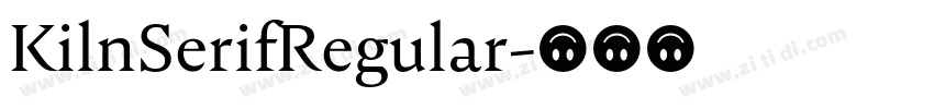 KilnSerifRegular字体转换