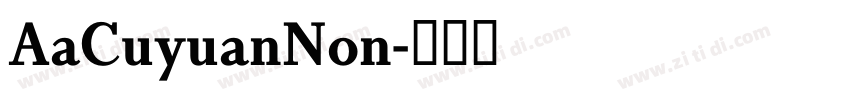 AaCuyuanNon字体转换