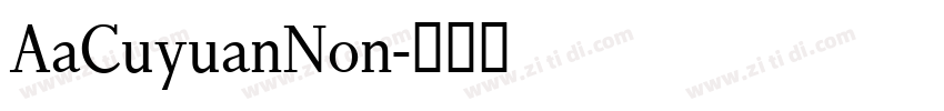 AaCuyuanNon字体转换