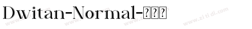 Dwitan-Normal字体转换