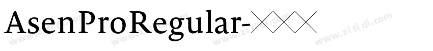 AsenProRegular字体转换