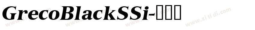 GrecoBlackSSi字体转换
