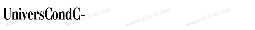 UniversCondC字体转换