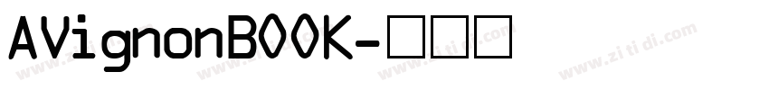 AVignonBOOK字体转换