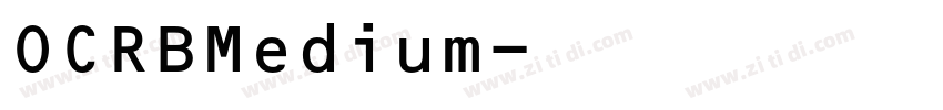OCRBMedium字体转换