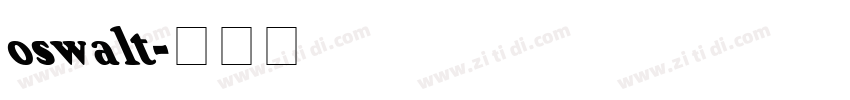 oswalt字体转换
