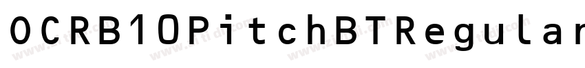 OCRB10PitchBTRegular字体转换