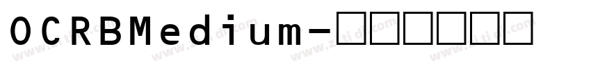 OCRBMedium字体转换