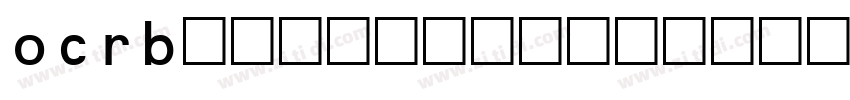 ocrb字体下载字体转换