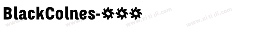 BlackColnes字体转换