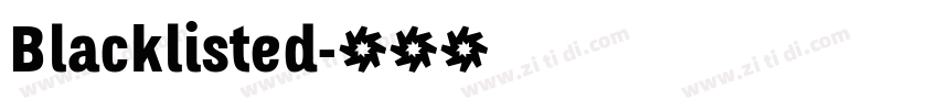 Blacklisted字体转换