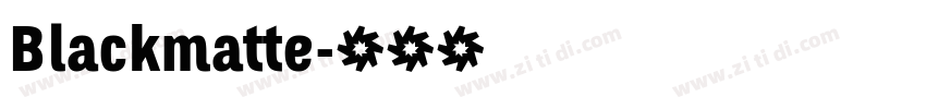 Blackmatte字体转换