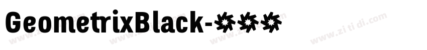 GeometrixBlack字体转换