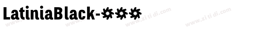 LatiniaBlack字体转换