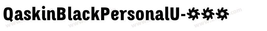 QaskinBlackPersonalU字体转换