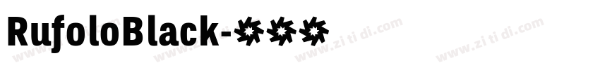 RufoloBlack字体转换