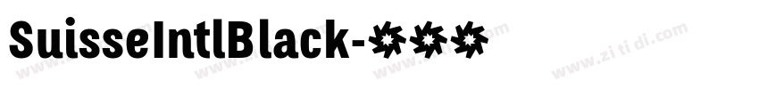 SuisseIntlBlack字体转换