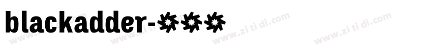 blackadder字体转换