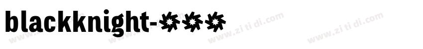 blackknight字体转换