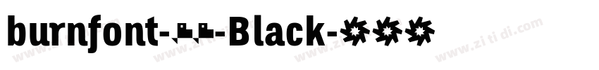 burnfont-11-Black字体转换