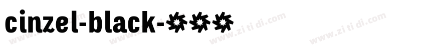 cinzel-black字体转换