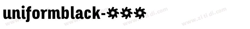 uniformblack字体转换