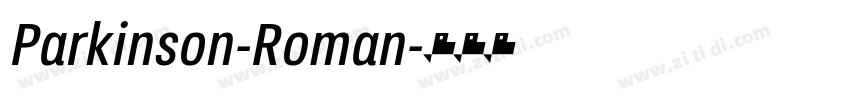 Parkinson-Roman字体转换