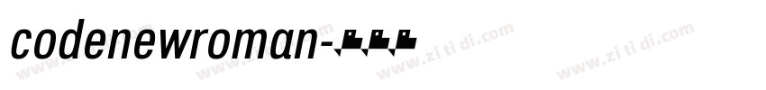 codenewroman字体转换
