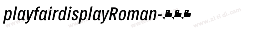 playfairdisplayRoman字体转换