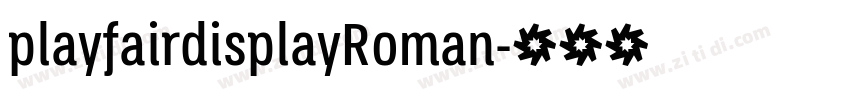 playfairdisplayRoman字体转换