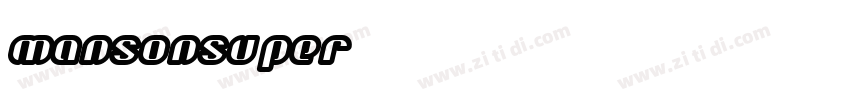 mansonsuper字体转换